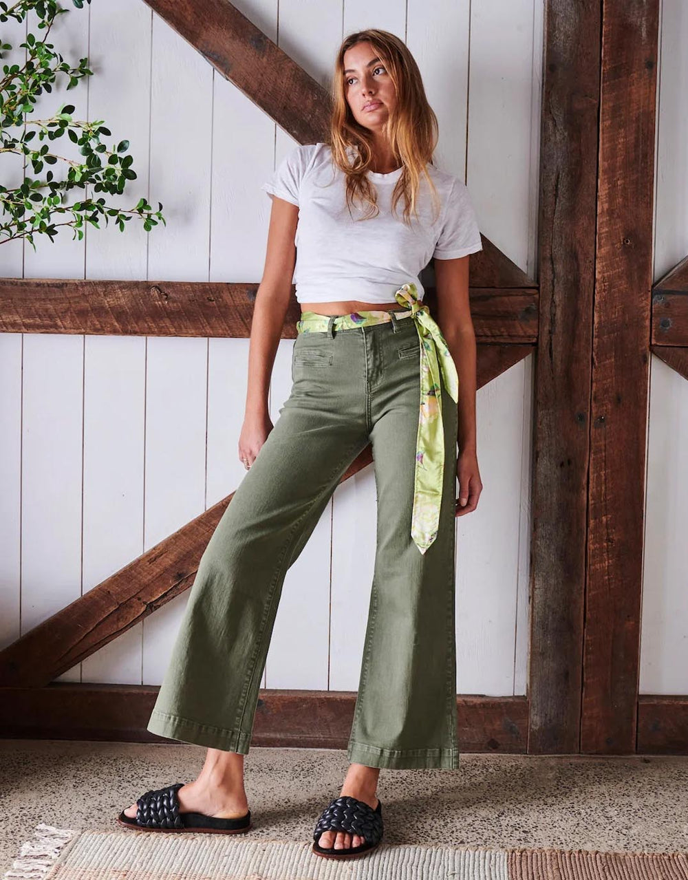 Buy Freya Jeans - Khaki Kireina for Sale Online New Zealand | White & Co.