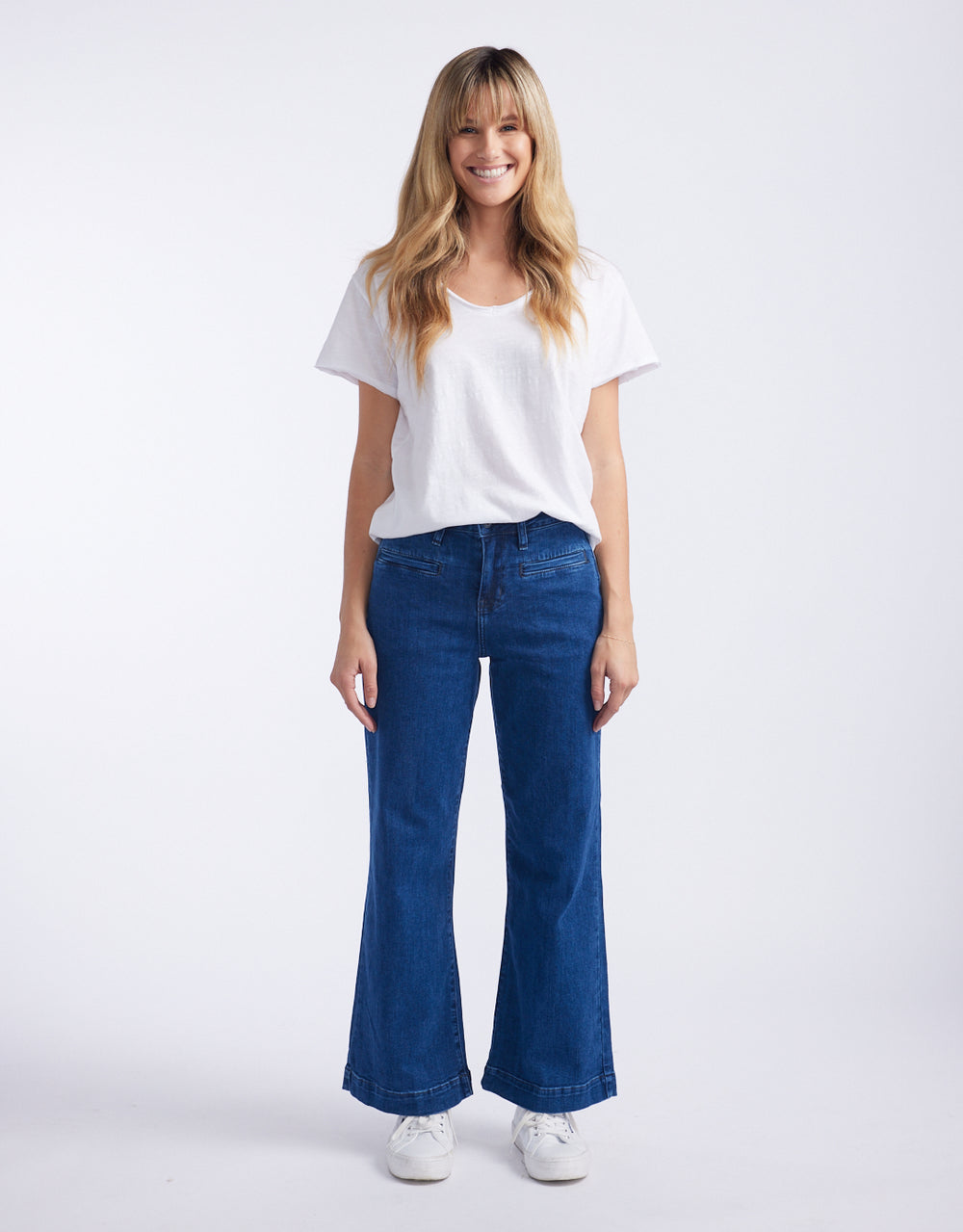 Kireina - Freya Jeans - Mid West Blue - White & Co Living Jeans