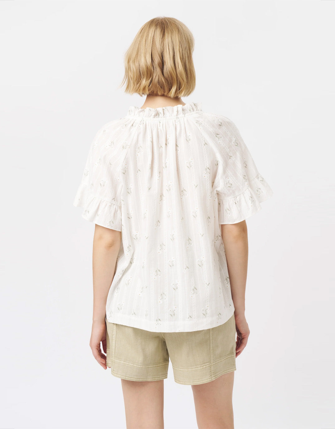 Patricia Shirt - White With Flowers