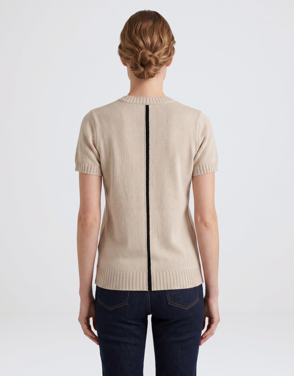 Knit Top - Sand/Pink/Blue