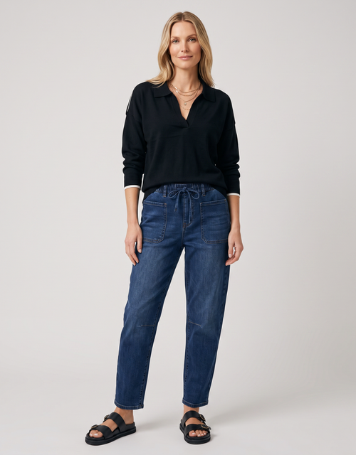 Leo Barrel Long Length Jeans - Ink