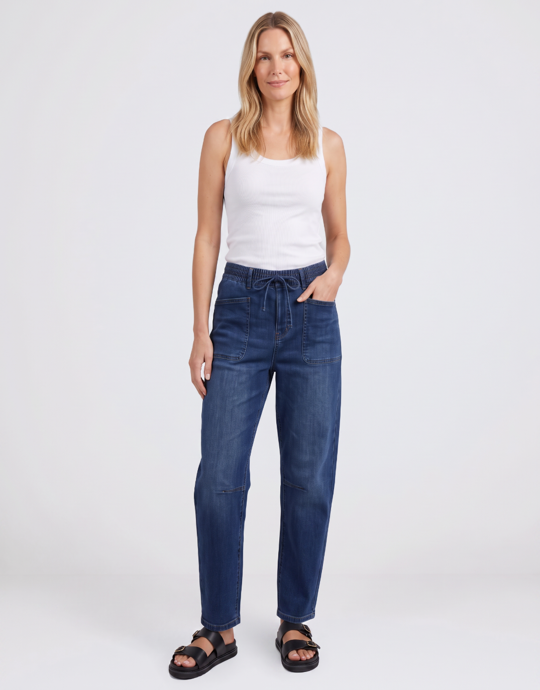 Leo Barrel Long Length Jeans - Ink