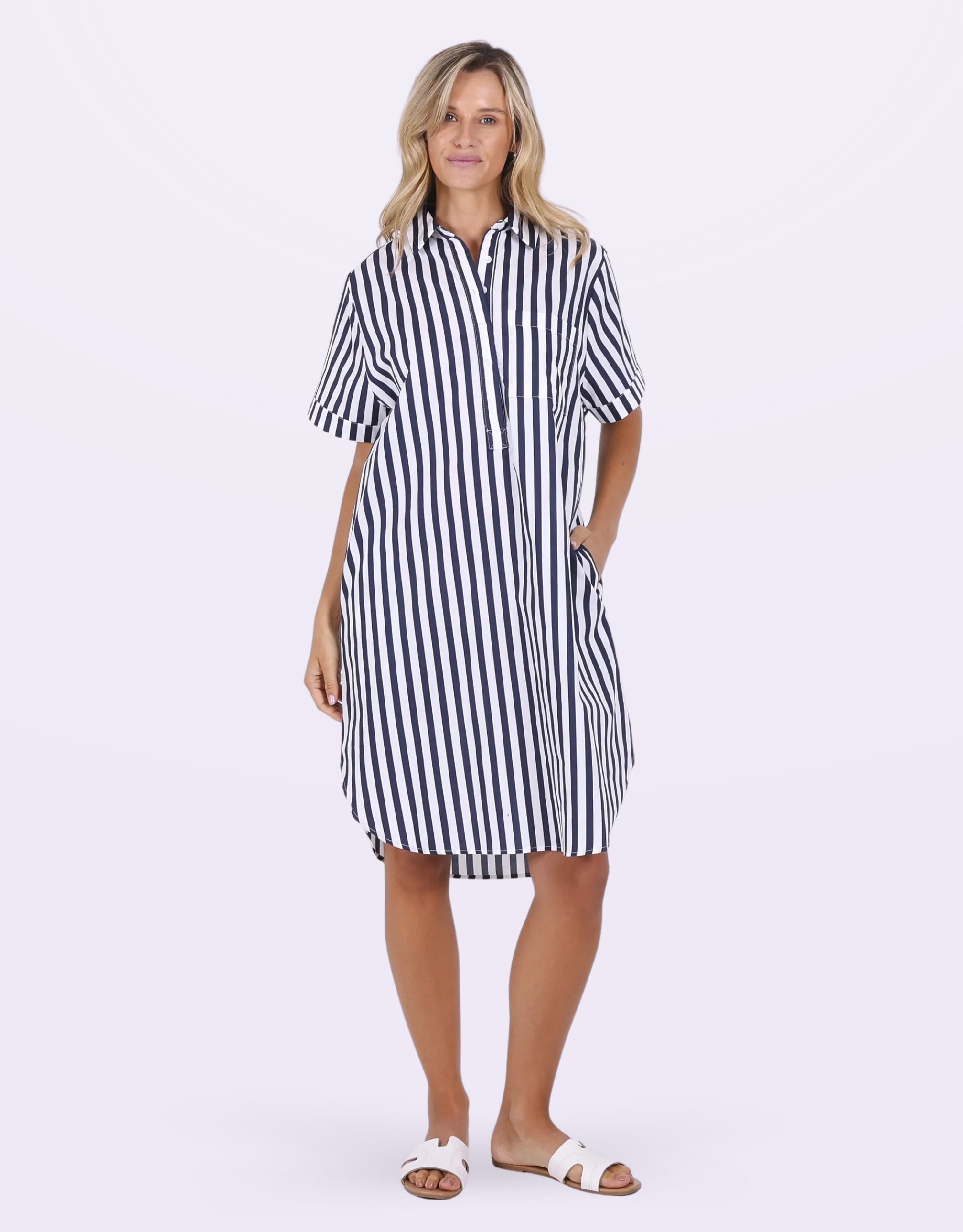 leoni-karina-stripe-dress-navy-white-womens-clothing