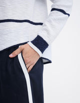 Kaia Knit Top - White/Navy Stripe