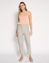 Luxe Linen Pants - Dusty Aqua