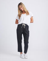 Little Lies - Luxe Linen Pants - Black - White & Co Living Pants