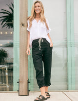 Luxe Linen Pants - Black