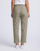 Little Lies - Luxe Linen Pants - Khaki - White & Co Living Pants