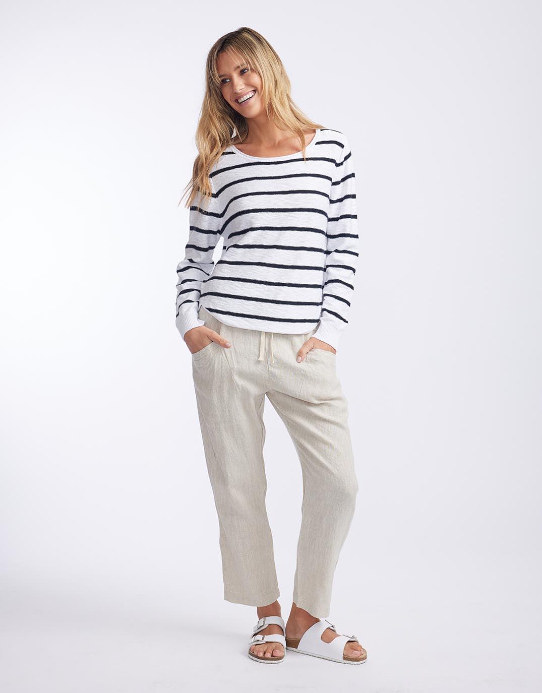 Little Lies - Luxe Linen Pants - Natural - White & Co Living Pants