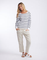 Little Lies - Luxe Linen Pants - Natural - White & Co Living Pants