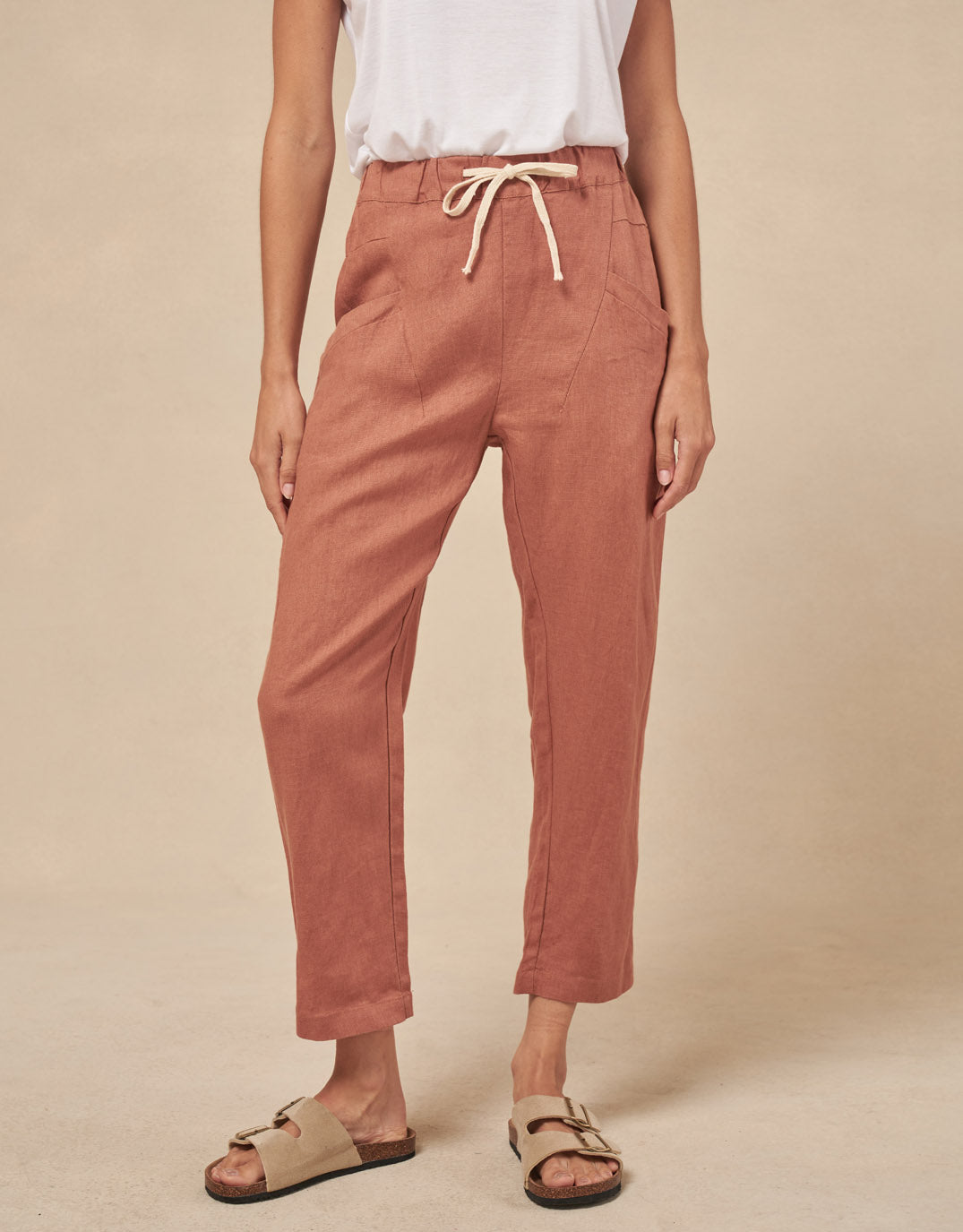 little-lies-luxe-linen-pants-terracotta-womens-clothing