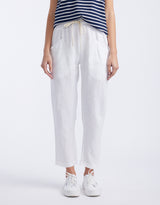 Little Lies - Luxe Linen Pants - White - White & Co Living Pants