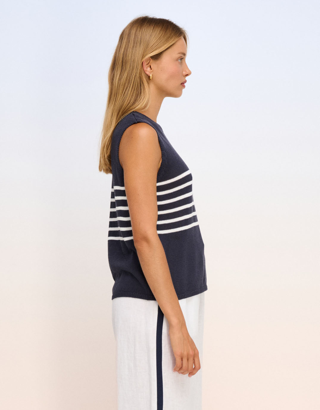 Monaco Spring Tank - Navy/White