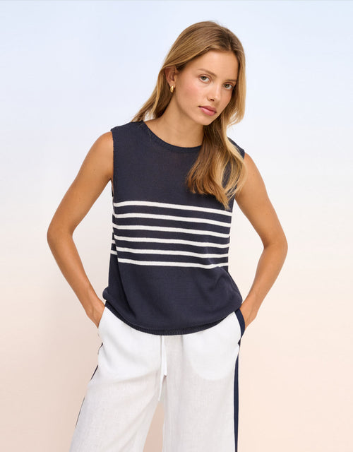 Monaco Spring Tank - Navy/White