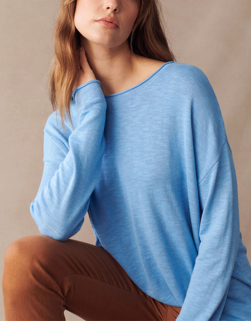 Nellie Knit Top - Azure Blue