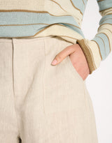 Solene Stripe Knit - Dusty Aqua