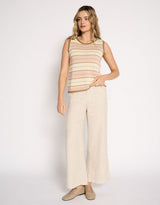 Solene Stripe Tank - Dusty Pink