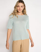 Spring Tee - Dusty Aqua
