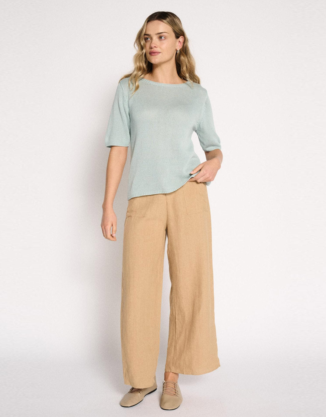 Spring Tee - Dusty Aqua