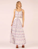 Anu Button Maxi - Hindi White