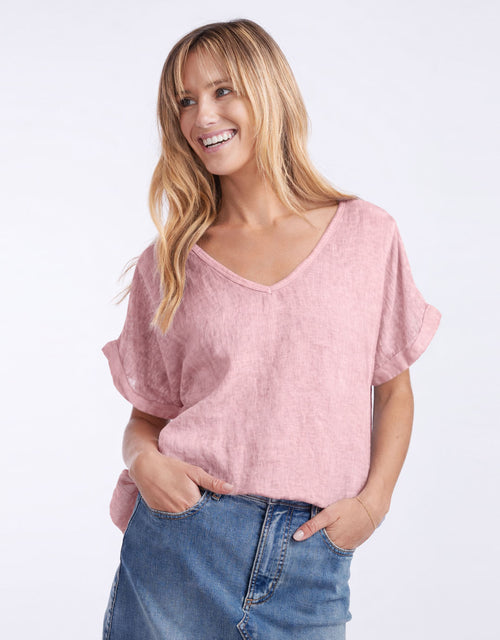 love-from-italy-v-neck-calypso-linen-short-sleeve-top-pink-womens-clothing