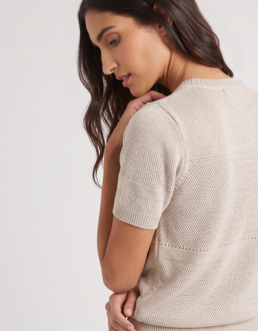 Maddie Knit Tee - Natural