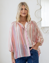 Malta Blouse - Sunset Stripe