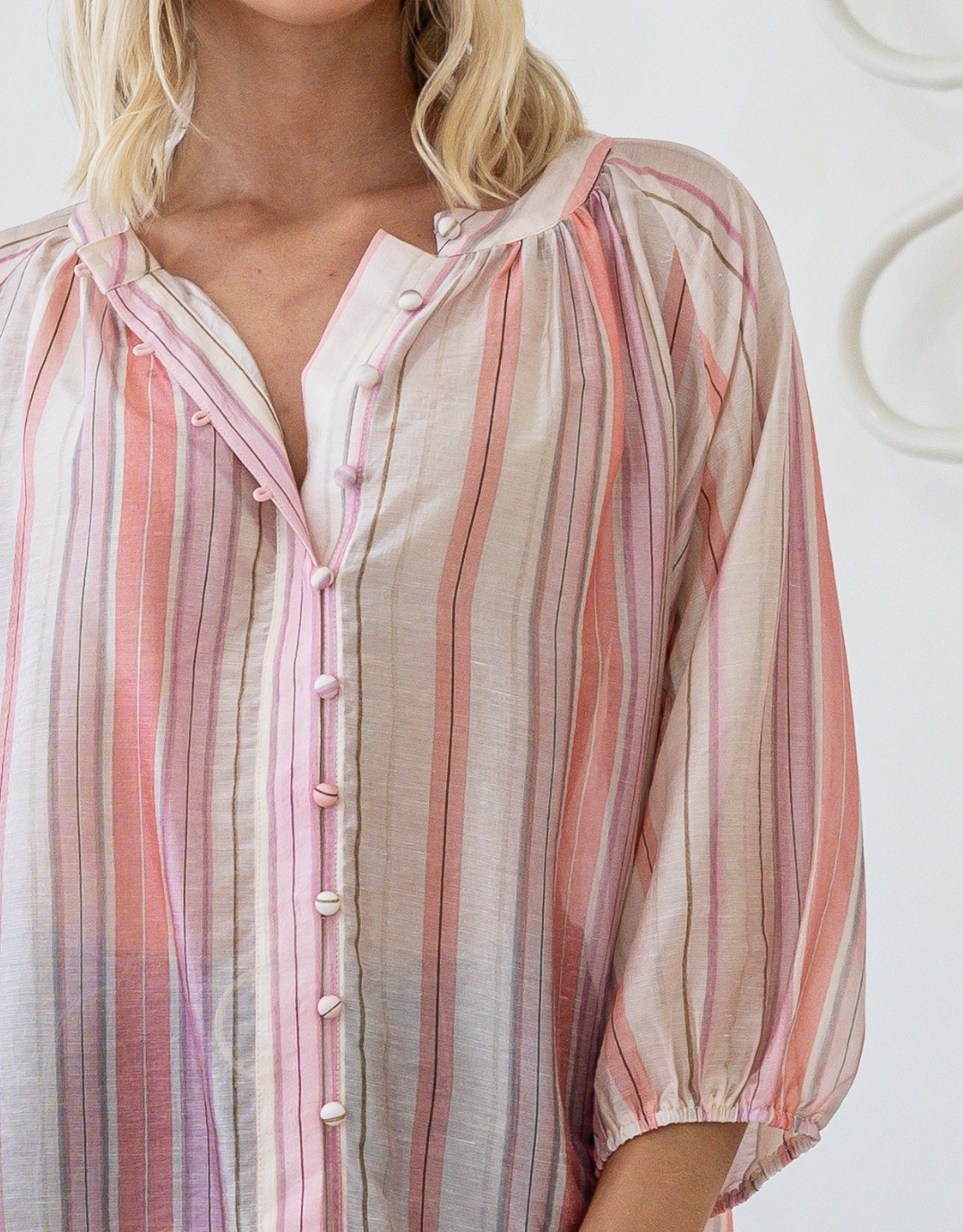 Malta Blouse - Sunset Stripe
