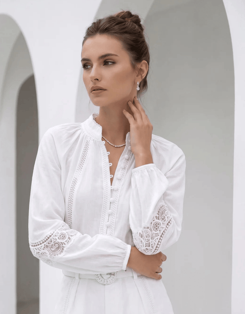 Meissin Linen Blouse - White