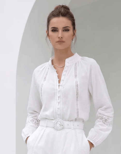 Meissin Linen Blouse - White