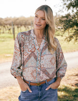 Mila Blouse - Shoreline Paisley