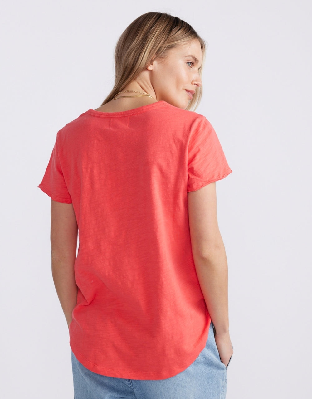 Original V Neck T-Shirt - Poppy