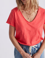 Original V Neck T-Shirt - Poppy