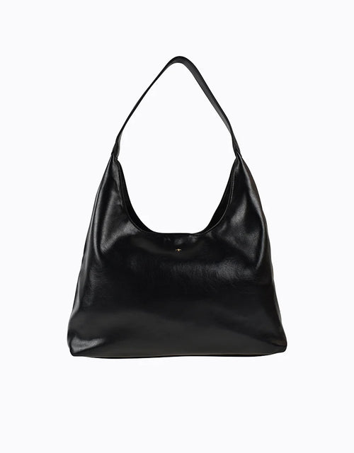 Jami Slouch Tote - Black Crinkle / Gold