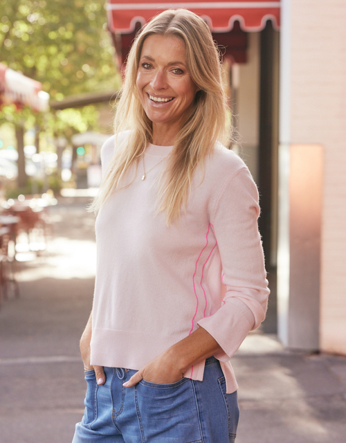 Riviera Wool Cashmere Knit - Ice Pink