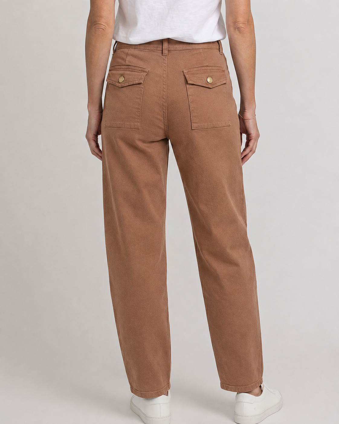 Piper Barrel Jeans - Warm Tan
