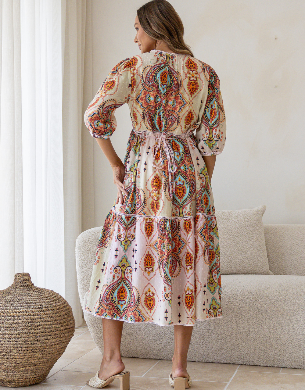 Portofino Dress - Blush/Amber Multi
