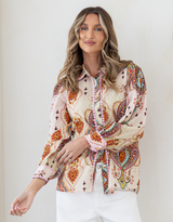 Portofino Blouse - Blush/Amber Multi