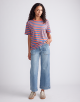 Relaxed Tee - Melon/Denim