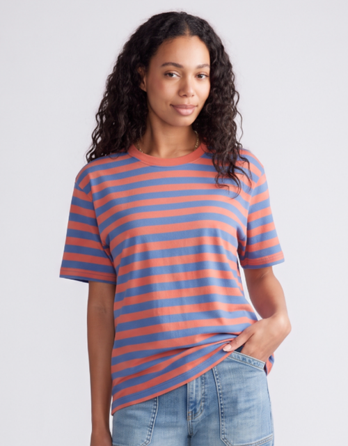 Relaxed Tee - Melon/Denim