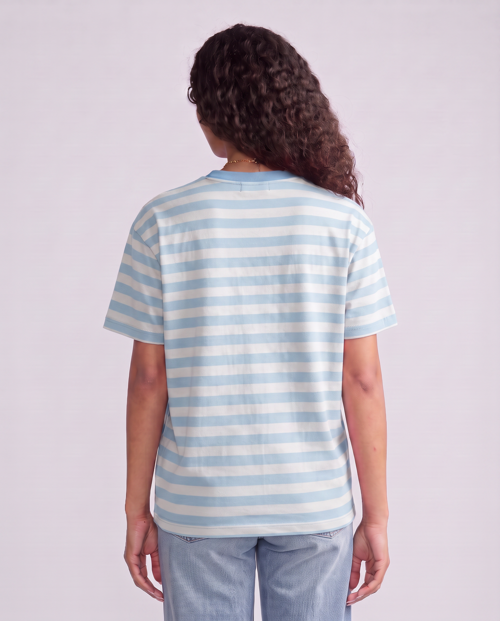 Relaxed Tee - Ice Blue/White