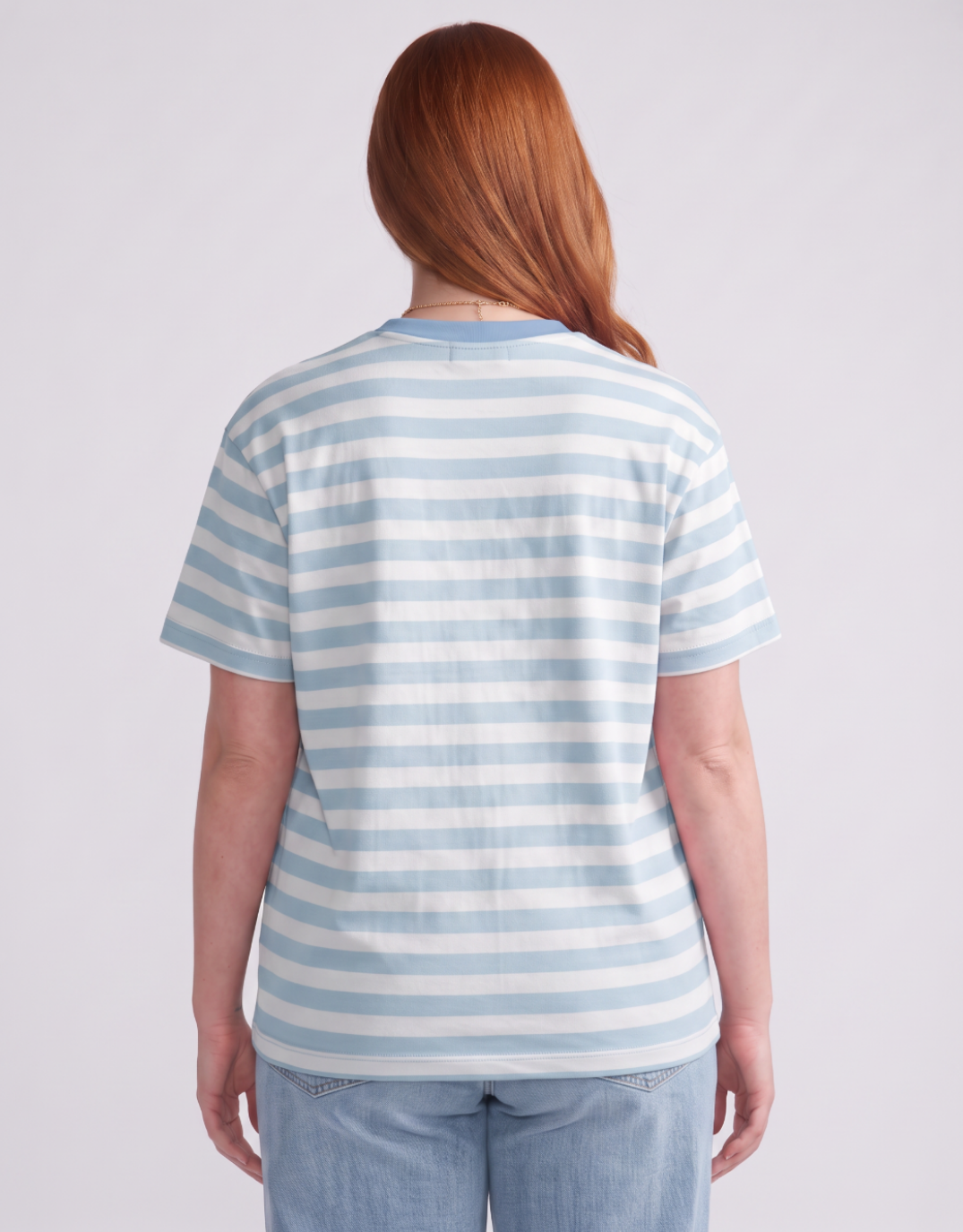 Relaxed Tee - Ice Blue/White