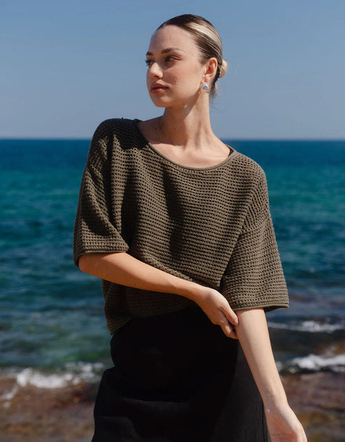 reunion-label-sunrise-crochet-knit-top-khaki-womens-clothing