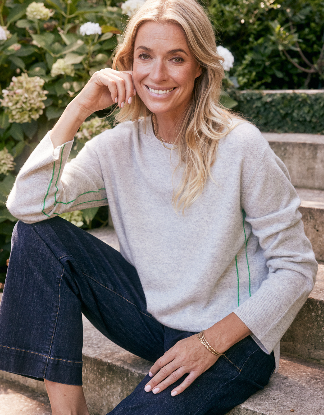 Riviera Wool Cashmere Knit - Grey Marle