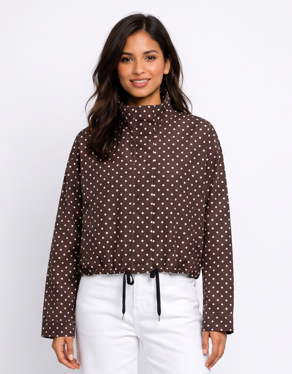 Rowie Jacket - Chocolate Polka Dot