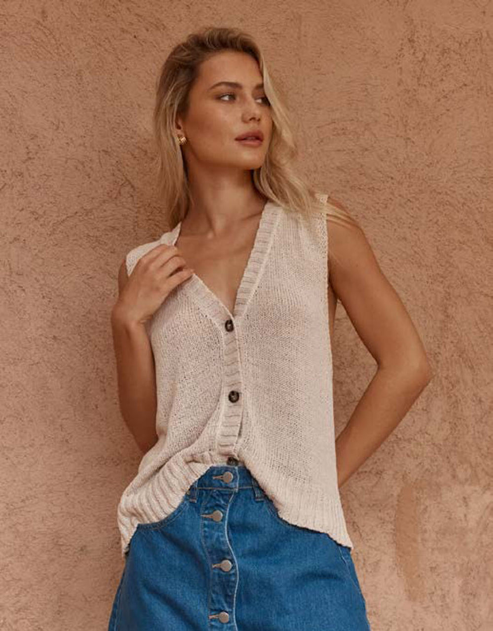 El Knit Vest - Fawn