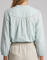 Selene Tencel Blouse - Blue Glass