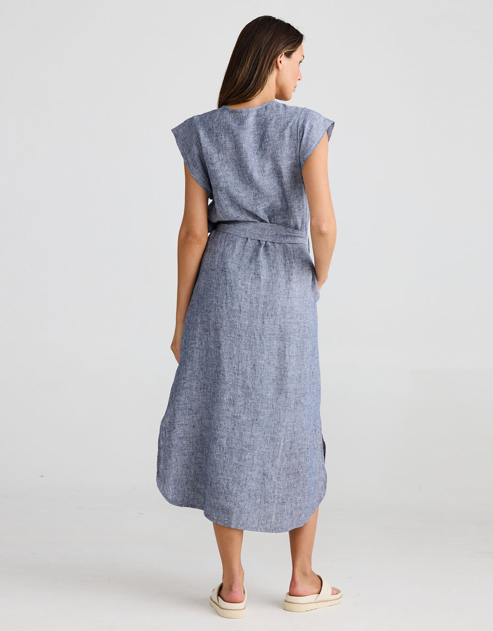 shanty-sebou-linen-midi-dress-navy-fleck-womens-clothing