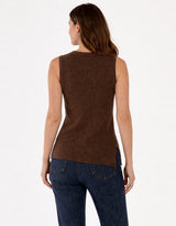 Shona Knit Vest - Espresso Brown