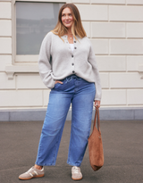 Sienna Barrel Jeans - Mid Blue